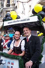 Tanja I. und Armin I. sind das neue Wuermesia Prinzenpaar 2005. Wir haben eine Fotogalerie vom Marienplatz für Sie (Foto: Martin Schmitz)